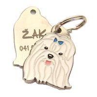 hundemarke mit gravur - malteser.jpg Hundemarken MjavHov - Hundemarke, Hundemarken online, Hundemarken mit gravur, gravierte Hundemarken, Hundeanhänger, Anhänger mit gravur, Hundezubehöer, Rassen Hundemarke, Tieranhänger